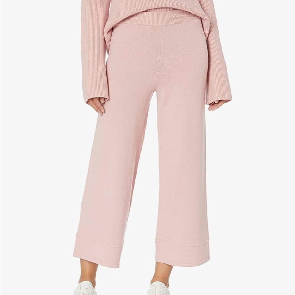 Vibrant Pink Wide-Leg Sweater Sweatpants by The Drop - Size Small